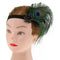 Retro Style Stretchy Peacock Feather Crystal Headband Headwear Fancy Dress
