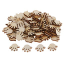 100 Pieces MDF Wood WOODEN Hand Shapes 18mm cut wood cutouts crafts blank