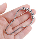 5pcs Stainless Steel Curtain Hooks Bath Rollerball Shower Curtains Glide Ri BX