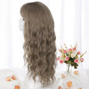 Long Hair Wavy With Bangs Brown Available Wigs For Women Synthetic Hair Hig