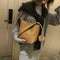 Women Leather Shoulder Crossbody Bag Messenger Bucket Handbag (Light Brown)
