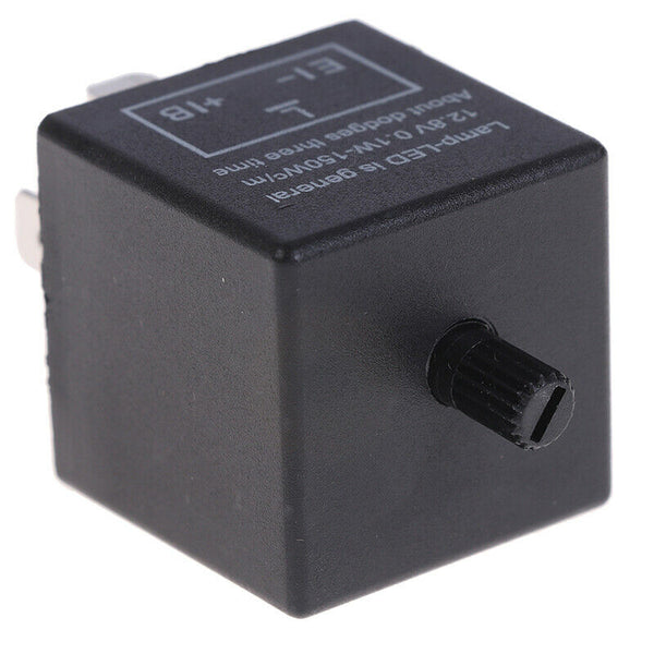 12V 24V 3-PIN Adjustable LED Flasher Relay Turn Signal Light Blinker Ew