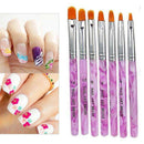 Hot 7 Sizes Manicure Acrylic Nail Art Tips Sable Brush Painting Tool Set