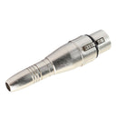 1/4" XLR Female To Female Jack For Headphone Microphone Mic Amplifier Parts