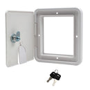 Square ELECTRIC CABLE HATCH w/ Key for RV Electric Cord RV Camper Electric Cord