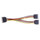 15Pin SATA Port to 2 15Pin SATA Splitter Cable Extender Power Adapter Cable