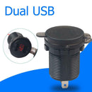 Car 12V Dual USB Electronic Charger Adapter w/Digital Voltmeter Ammeter Display