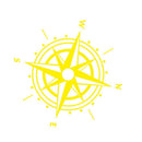 20x20cm 30x30cm 50x50cm NSWE Compass Vinyl Car Stickers Decals Styling Graphics