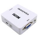 1080P Full HD HDTV Audio VGA to HDMI Video Converter Adapters Box for Laptop New