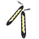 2pcs 12V Dual Color Car COB 10LED Light Waterproof Driving DRL Fog Lamps