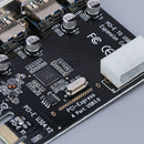 4 USB Ports PCI-E to USB 3.0 Expansion Card Adapter 5Gbps Speed for Desktop