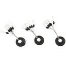 600 Pcs 100 Groups / Set Black Rubber Stopper Oval Bean Space Fishing