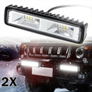 2Pcs 48W 16 LED 6000K Work Light Bar Flood Suv Boat Driving Lamp Offroad