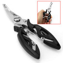 Black Stainless Steel Fishing Pliers Scissor Line Cutter Hook Remove Tackle New