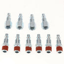 12x Female Male Brass Quick Release Disconnect Coupler Plug 1/4" NPT Tools