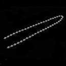 1 Yard White Round Diamante Rhinestone Chain Trim Bridal Dress Applique DIY