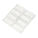 New rectangle crystal clear flat glass rectangular cabochons, 48*24*7mm 8 p