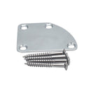 Electric Guitar Neckplate Metal Neck Plate with Screws for Guitar Bass Parts