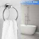 Stainless Steel Round Style Wall Mounted Towel Ring Holder Hanger Bathroom