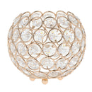 Golden 4.7" Crystal Votive Tea Light Candle Holder Wedding Banquet Decor