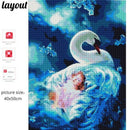 5D Diy Diamond Embroidery For Children Swans Hobby And Handicraft Diamond P