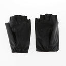 Women Mens PU leather Punk Rock Style Half Finger Hollow Holes Gloves