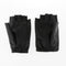 Women Mens PU leather Punk Rock Style Half Finger Hollow Holes Gloves