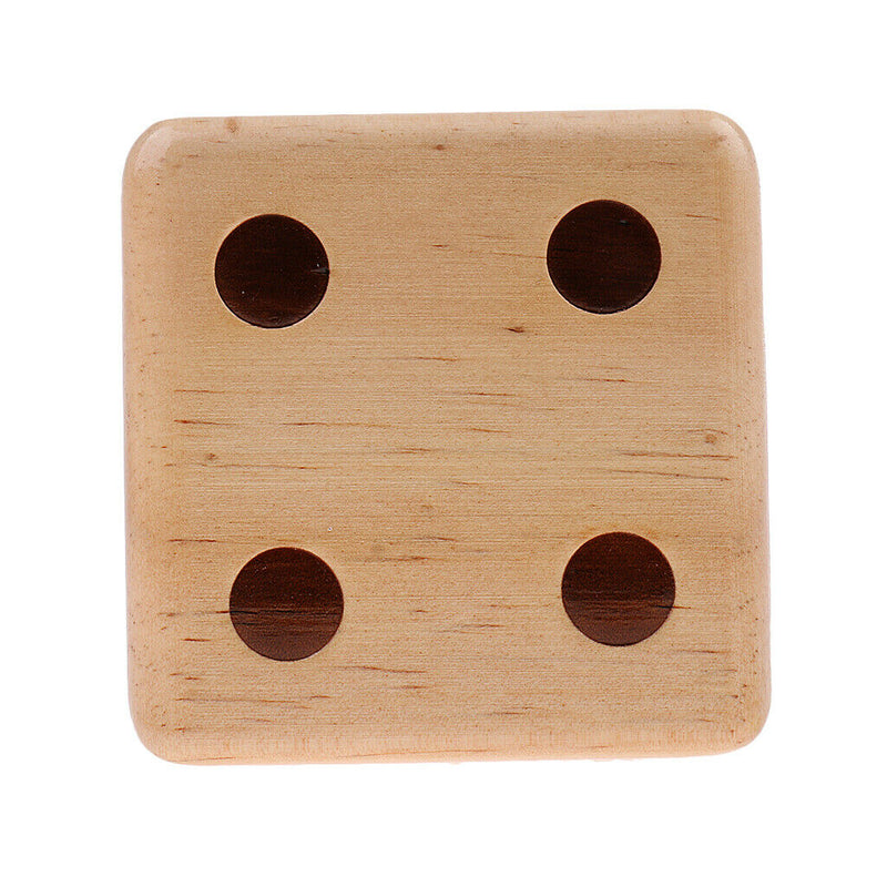 Jumbo Outdoor Camping Wood Dice - 6 Sided Big Dice 3.5'' - Family Activity Party