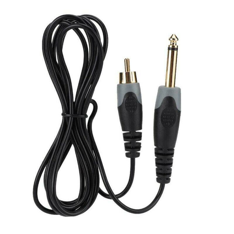 2.25 meters Tattoo Clip Hook Line with Curved Head RCA Plug for Tattoo Machine