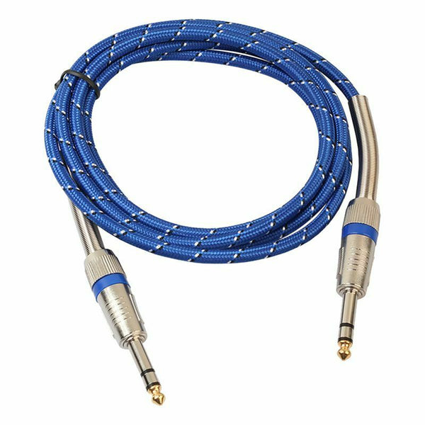 6.35mm Mono Jacks 1/4 inch Straight Male to Male Instrument Cables for Elec