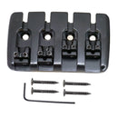 Zinc Alloy Bass Saddle Bridge Tailpiece Set for 4 String Electric Bass Parts
