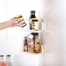 Suction Cup Kitchen Bathroom Corner Storage Rack Organizer Shower Shelf whi B4T9