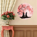 30Cm Wall Stickers Pink Couple Colorful Luminous Lunar Moon Earth Wall Stic