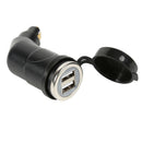 Motorcycle 2.1A+1A Dual USB Charger for BMW Hella DIN Plug Power Adapter