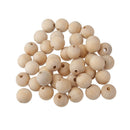 100pcs Wooden Round Big Large Wood Ball Beads Unpainted Unfinished Natural