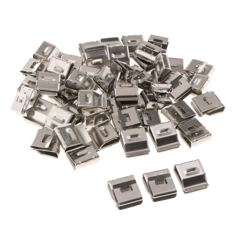 100x Stainless Steel Solar Cable Clips Management PV Wire Clip Fastener