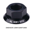 1pc Drum Hub Nuts M10 Fixed Gear MTB Road Folding Bike Screw Bolt (Black) A