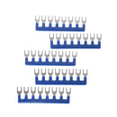 5 Pcs 600V 15A 8 Postions Pre Insulated Terminal Barrier Strip TB-1508 FT