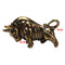 Solid Brass Bull Keychain Pendant Zipper Head Accessories Tools Outdoor Key R Gn