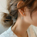 Exquisite Zircon Crystal Flower Earrings Hoop Drop Dangle Women's Jewelry Gifts