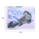 Diamond Embroidery Snow Leopard Round DIY Diamond Painting Cross Stitch