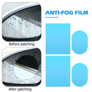 4pcs Anti Fog Car Mirror Window Films Side Rearview Mirror Protective Films