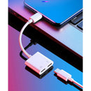 Dual 2in1 Type C to USB-C Headphone Audio Charger Adapter Splitter Converter