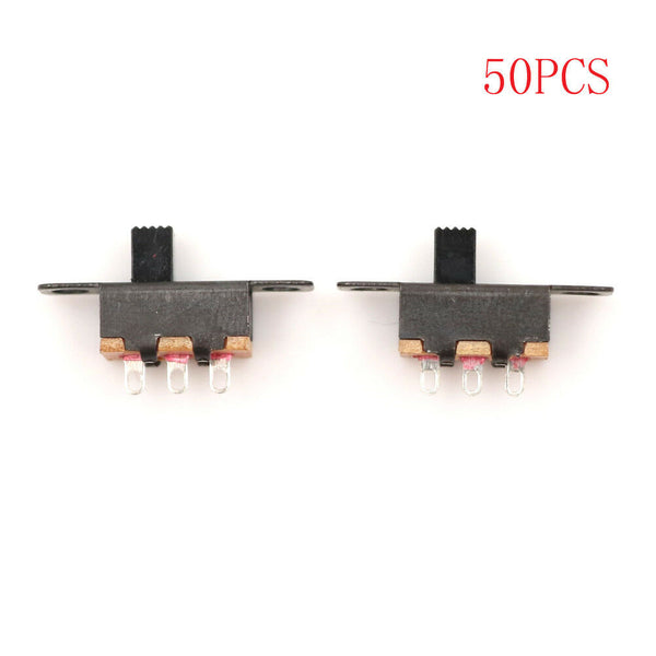 50pcs SS12F15 Toggle Switch 3 Pins Slide Switch Handle Length 4mm J3