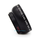 46mm 0.45x Wide Angle + Macro Conversion Lens Universal For DSLR DC Camera Black