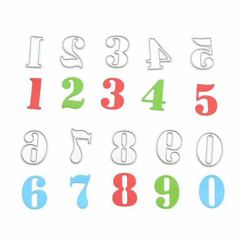 1 Set Number Metal Cutting Dies Stencil Hand Craft DIY Scrapbooking Card Diary