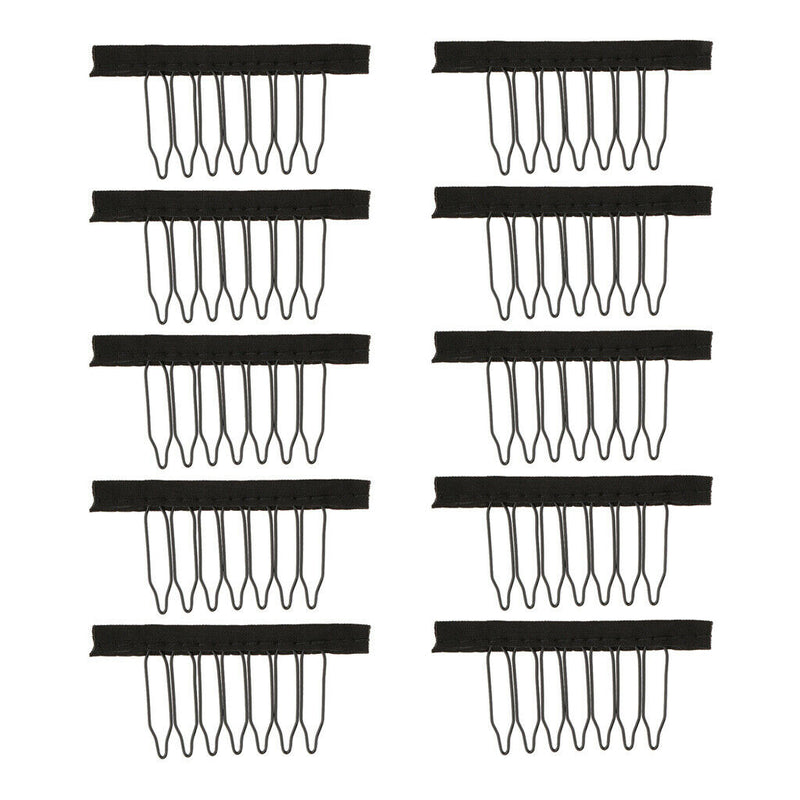10pcs Wig Combs Set Very Convenient for Your Lace Wig Cap Black Comb Tool