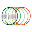 Useful 5x Stainless Steel Wire Keychain Cable Key Ring Chain Outdoor Keyring