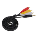3-RCA Male to 3.5mm Mini Jack Male Jack Composite Audio Video A/V Splitter Cable