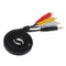 3-RCA Male to 3.5mm Mini Jack Male Jack Composite Audio Video A/V Splitter Cable